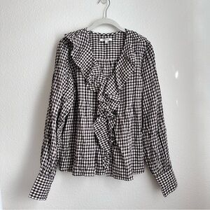 Madewell Ruffled Pintuck Top